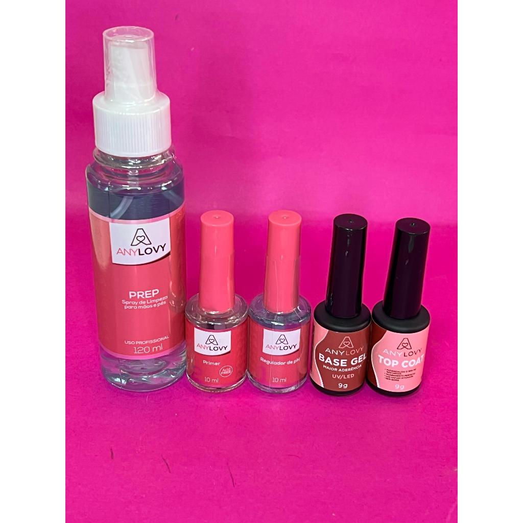 Prep, Primer, Regulador de ph, Base Gel, Top Coat. | Shopee Brasil