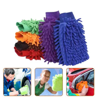 5 Luva de Microfibra lavagem automotiva