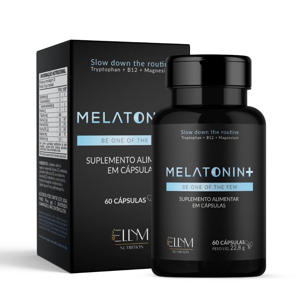 Melatonin+ 60 Cápsulas ELLYM NUTRITION Suplemento Multivitamínico ...