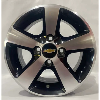 Kit 4 Rodas Aro 13 4x100 Corsa Prisma Celta Kadett Preta Diamantada Krmai K27
