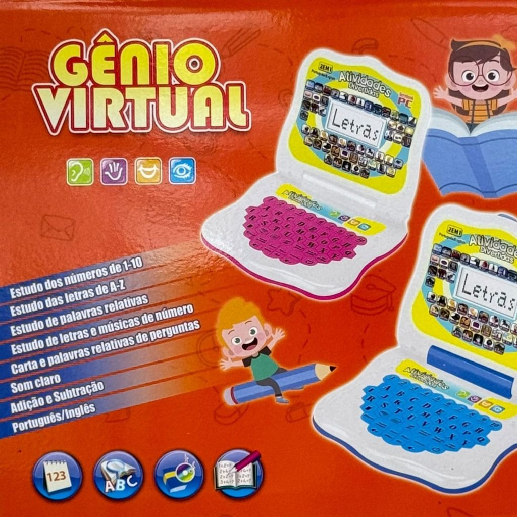 Laptop Notebook Infantil Bilíngue Brinquedos Educativo Para Crianças ...