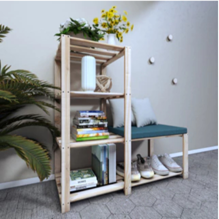 Estante Para Livros Livreiro Organizador Multiuso De Madeira