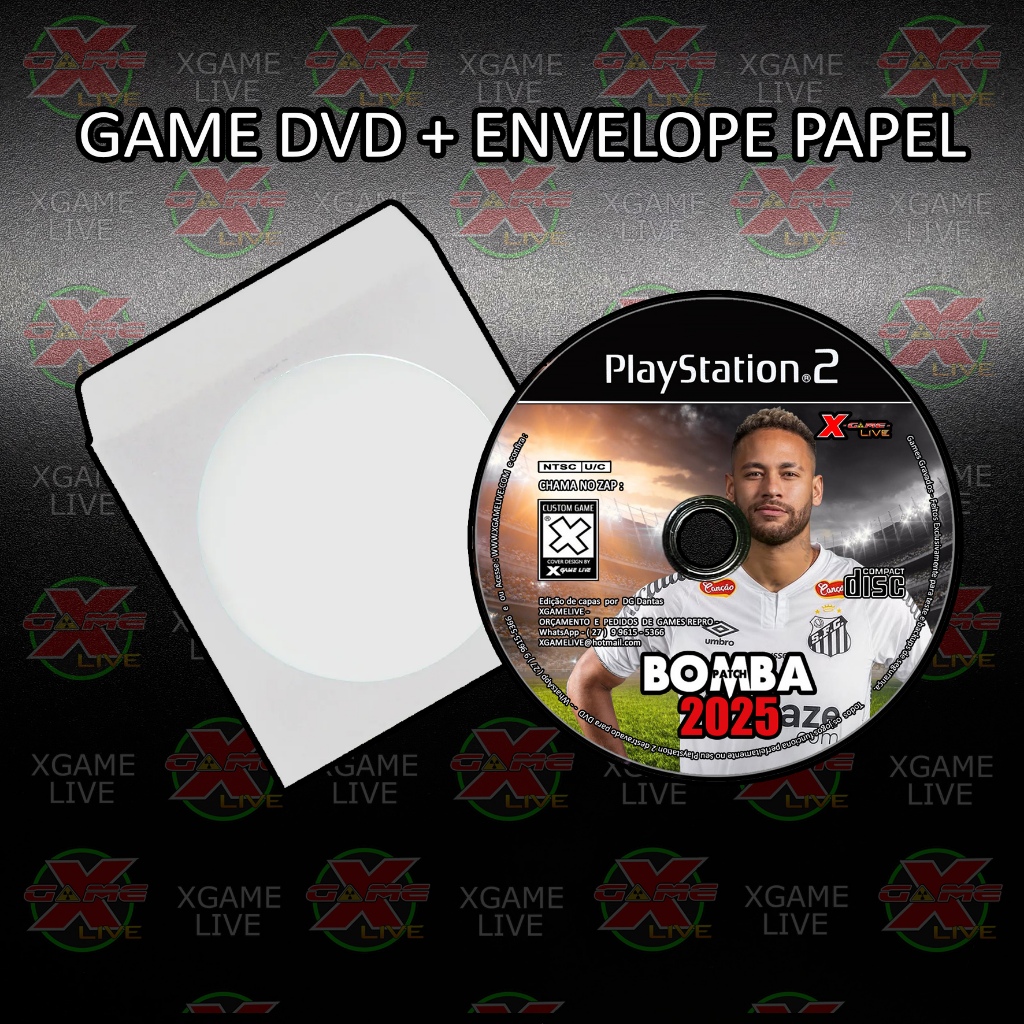 BOMBA Patch 2025 - Atualizado Neymar Santos - Repro Ps2 - Patch Dvd By ...