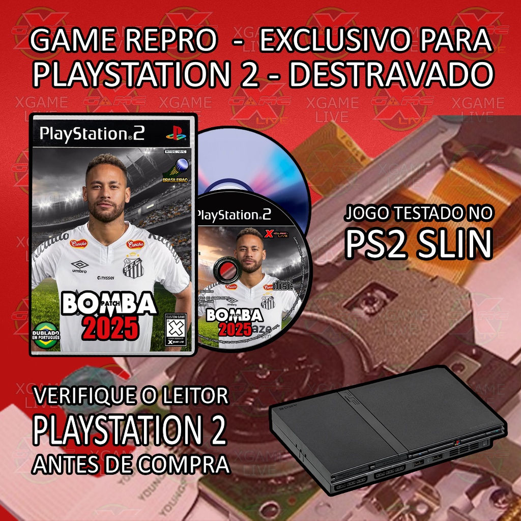 BOMBA Patch 2025 - Atualizado Neymar Santos - Repro Ps2 - Patch Dvd By ...