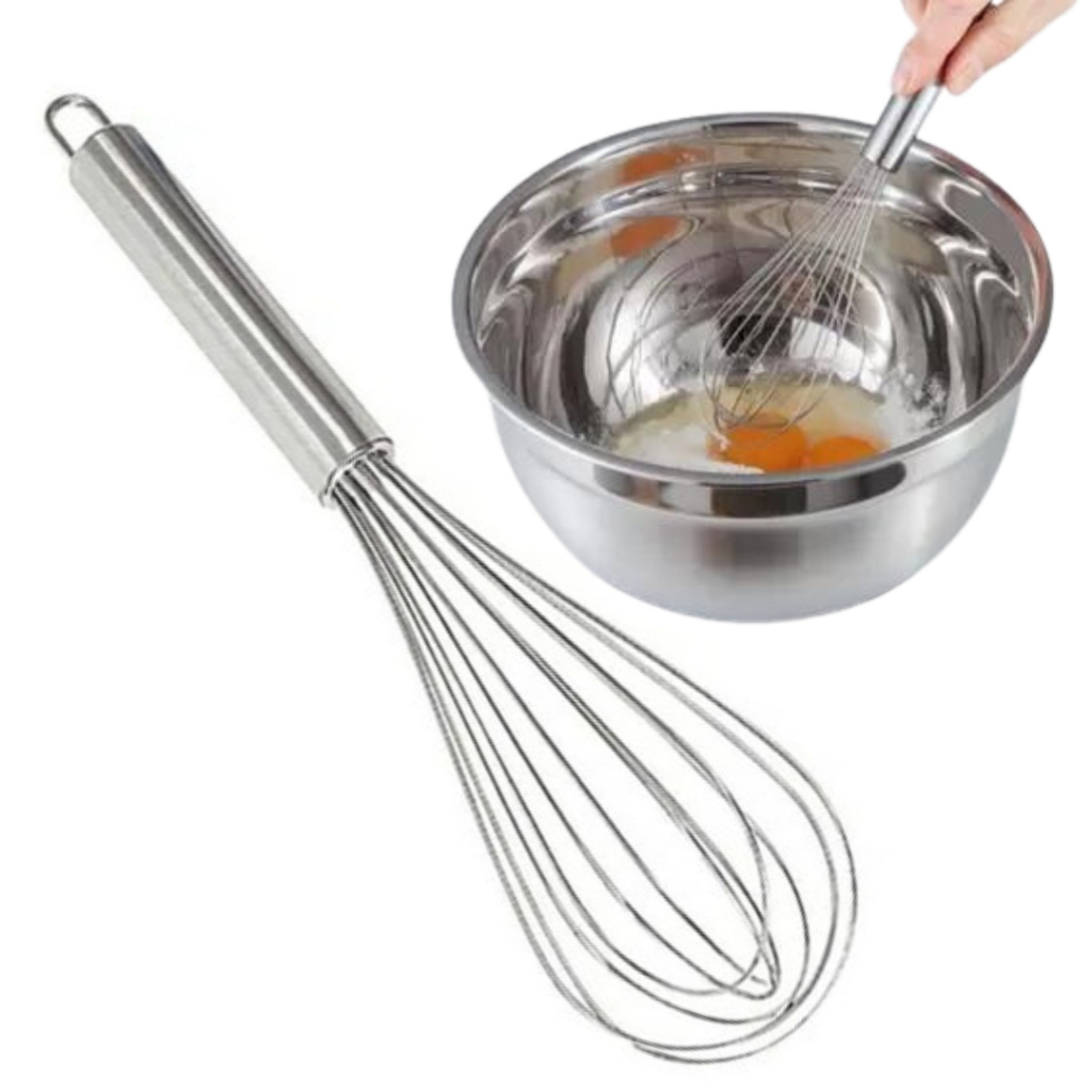 Batedor Fouet Inox Profissional De Ovos e Massas Cabo Reforç