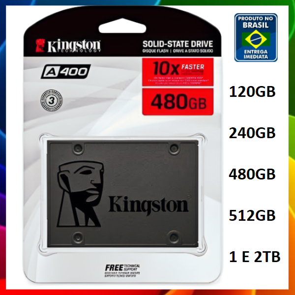 SSD 512GB ou 120GB Para PC ou Notebook Gamer - Alta Velocidade - Sata 2.5