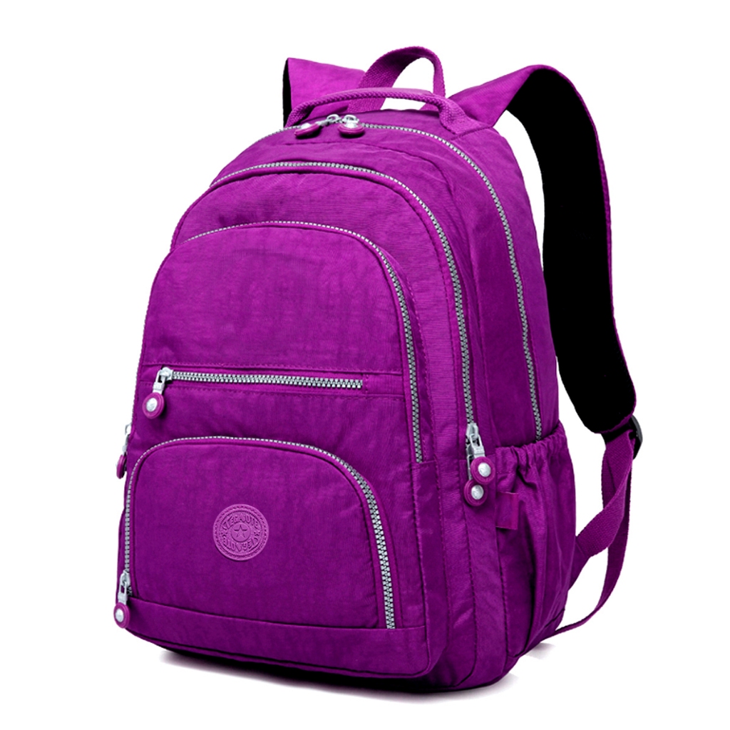Mochila Feminina Impermeável Roxa - Notebook Escolar Trabalho