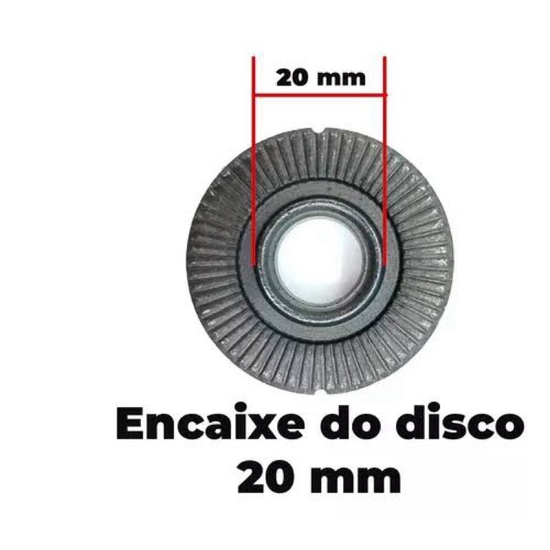 Flange P/ Esmerilhadeira P/ Disco Com Furo 20 Mm