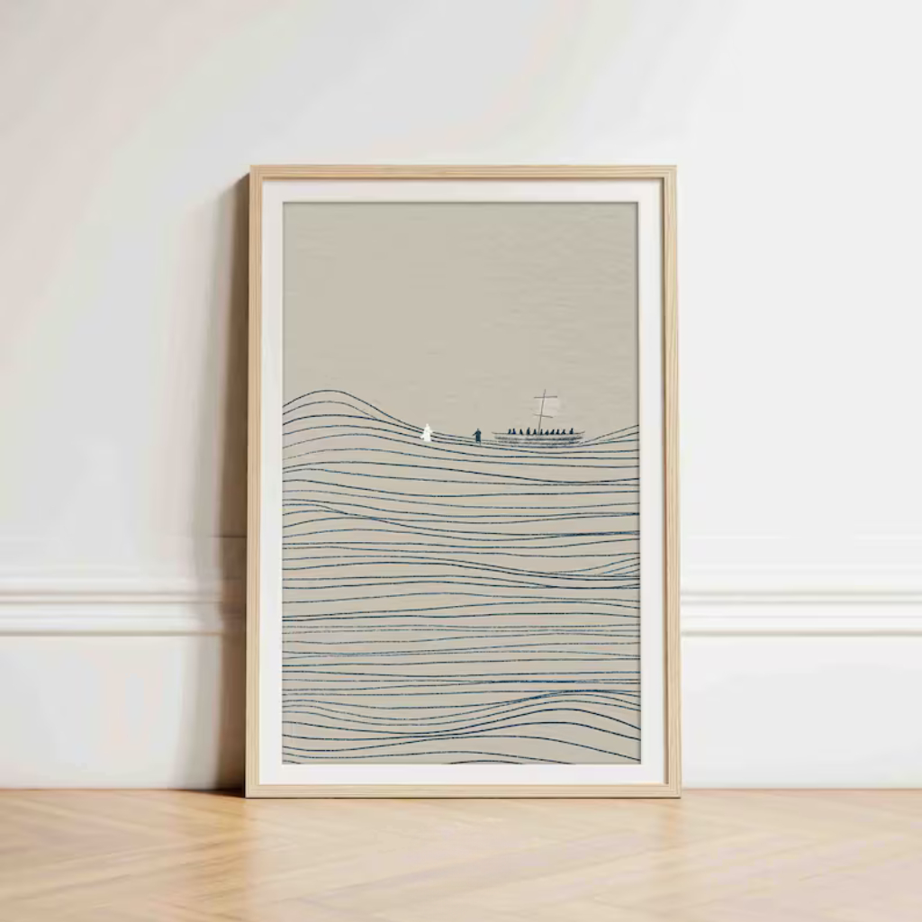 Quadro Decorativo Minimalista Cristao Para Sala, Escritorio e Quarto - Fe Em Cristo No1 | Shopee Brasil