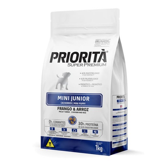Priorita Super Premium Ração Cachorros Filhote Mini Junior 10,1kg ...