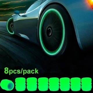 Kit Com 4Unidades de Tampa De Bico de Válvula De Pneus Cor Fluorescente Luminosa Para Moto Carro em Oferta na Shopee