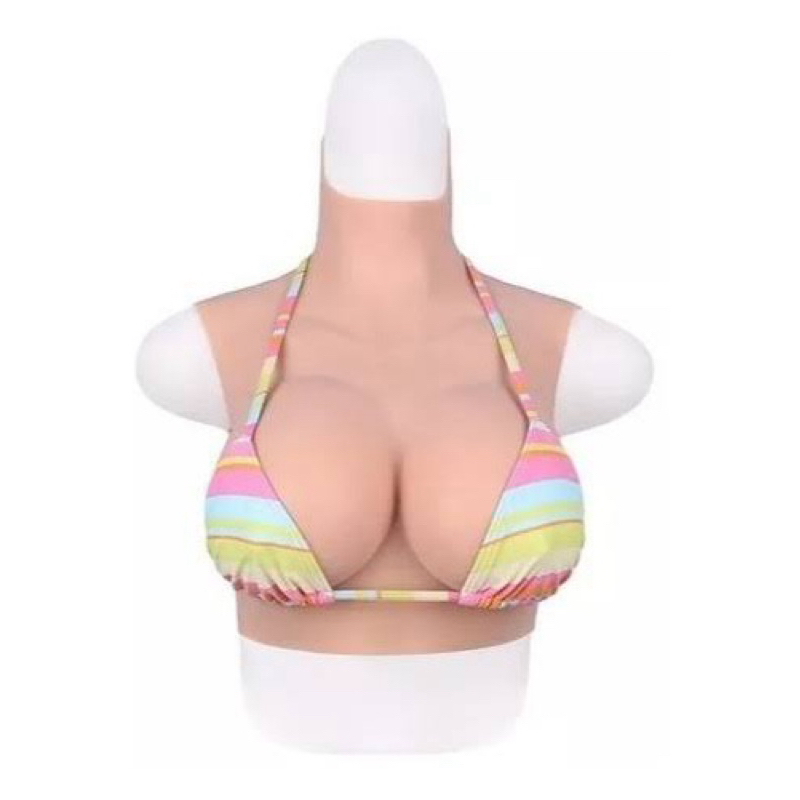 Body In Finto Silicone Roanyer Con Seno Coppa G E Bikini Per Crossdresser E Drag Queen – Forma Seno Realistica, Kit Con Tubo Penetrabile E Pouch Urinazione, Taglia Unica
