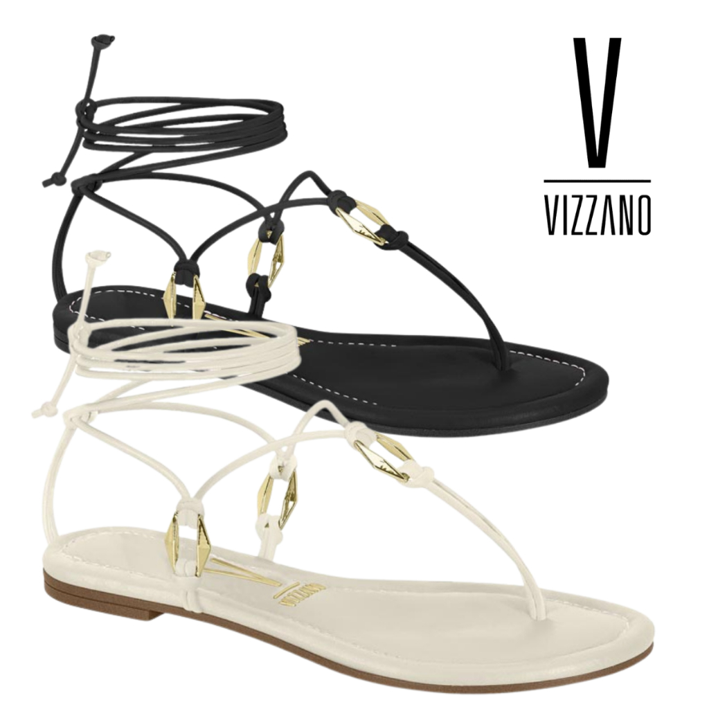 Sandália Rasteira Vizzano De Amarração Original lancamento