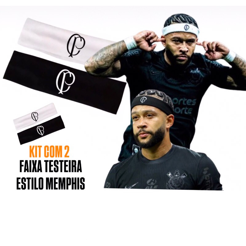 Faixa Testeira Memphis Depay kit com 2 | Shopee Brasil