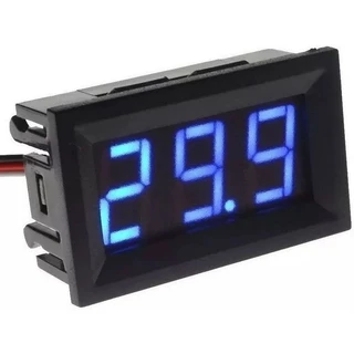 Mini Medidor Voltagem Digital Voltimetro Dc 4,5v-32v Azul