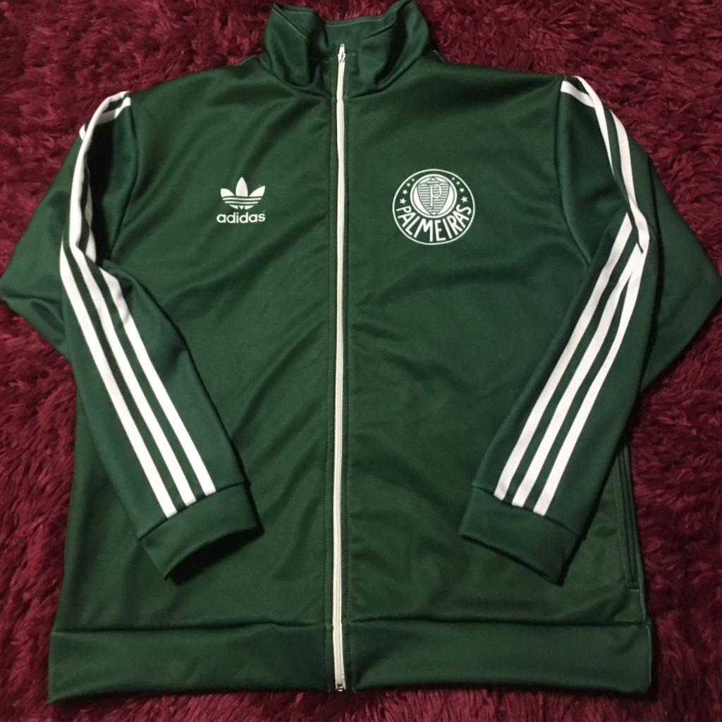 JAQUETA RETRO PALMEIRAS ANOS 80 VERDE LISTRAS COSTURADAS | Shopee Brasil