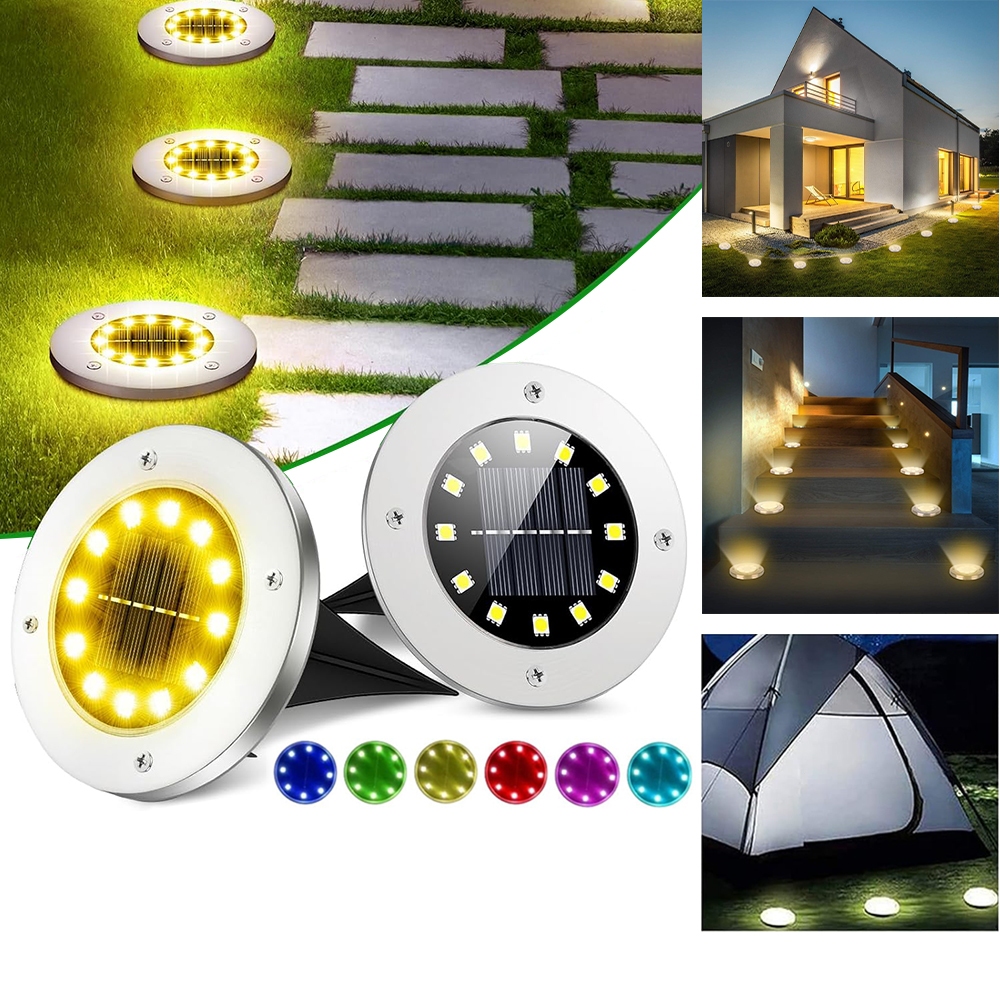 KIT4-KIT16 Lâmpada De Chão Com Energia Solar De Enterrada Para Gramado, Quintal, Luz Enterrada Solar, à Prova D'água