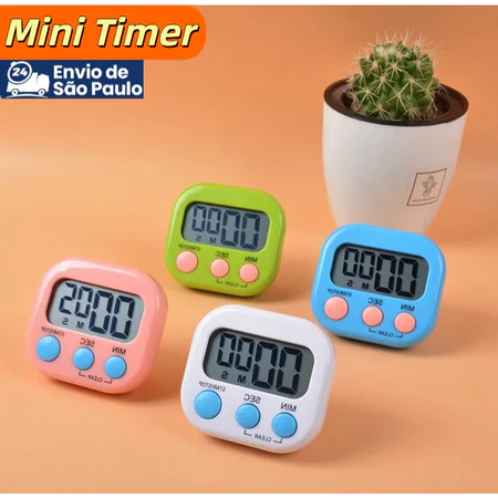 Mini timer temporizador de cozinha com ímã de geladeira