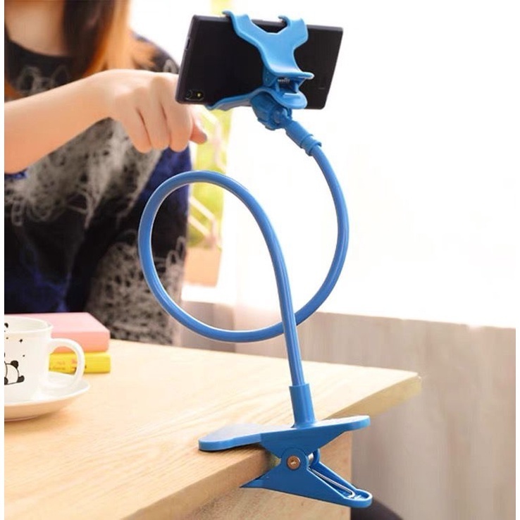 Suporte Celular Universal Articulado Mesa Flexível Presilha 360 Giratório Preguiçoso