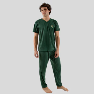 Pijama Masculino Calça E Manga Curta Confortável em Oferta na Shopee