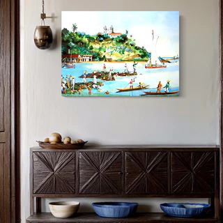 Quadro Hector Carybé Santo Antônio da Barra Impressão Alta Resolução em Tela Acetinada