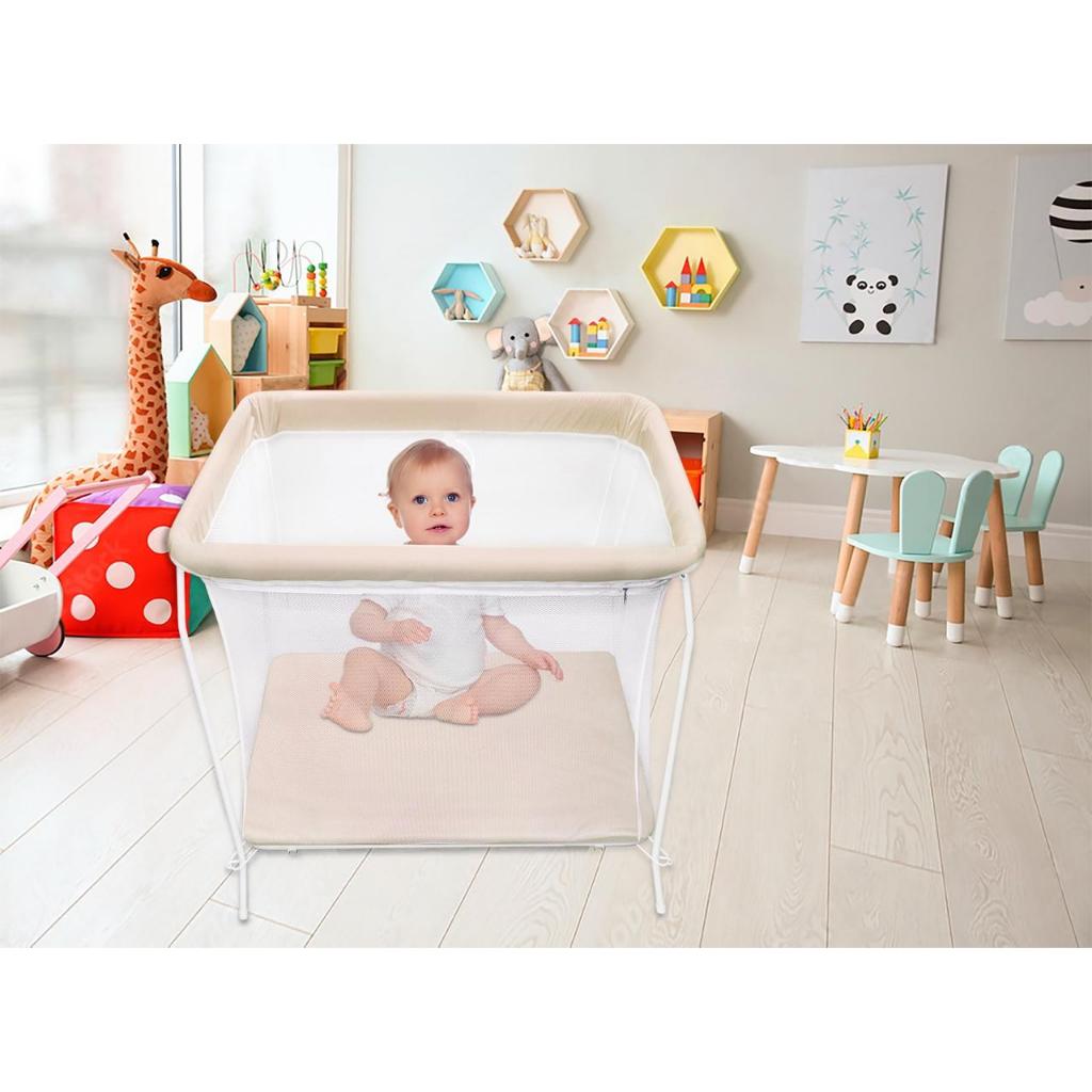 Cercado Tubular Square Infantil De Bebê Confortável Menino Menina Rosa ...
