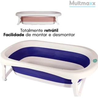 Banheira Dobrável Portátil Infantil Premium Multmaxx