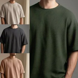 Kit 4 Camiseta Oversized Masculino Tecido Texturizado