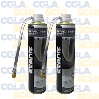 Kit 2 Reparador de Pneus Spray 400ml ETANIZ – Rápido e Fácil de Usar para Emergências Automotivas em Oferta na Shopee