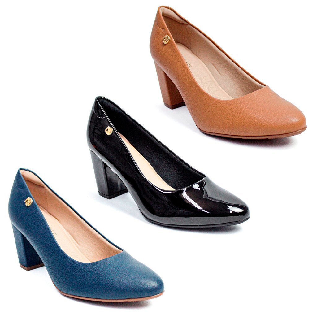 Sapato Modare Scarpin Social Feminino Salto Bloco 7377.105