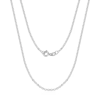 Corrente de Ouro Branco 18k elo Português 40cm 1mm em Oferta na Shopee