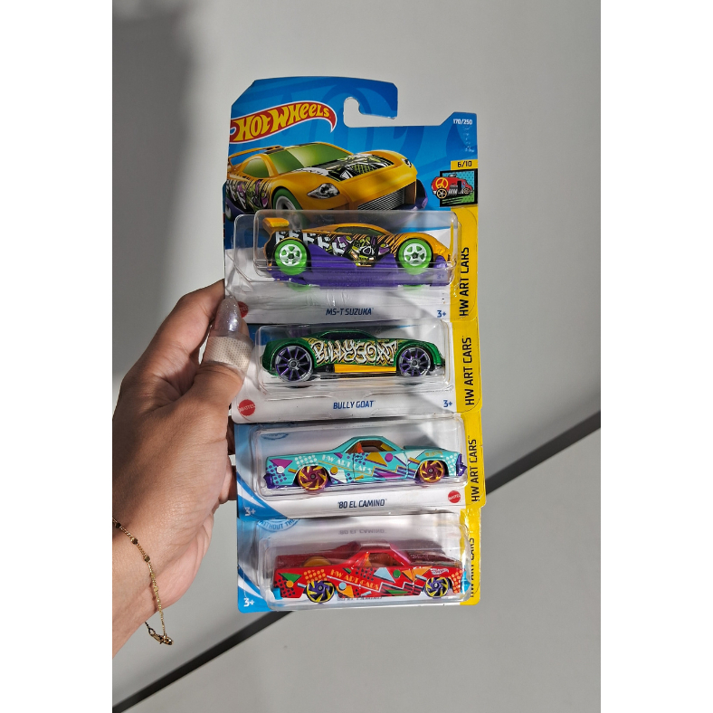 Hot Wheels Carrinhos - Coleção HW ART CARS - Chevy Pickup, Dodge
