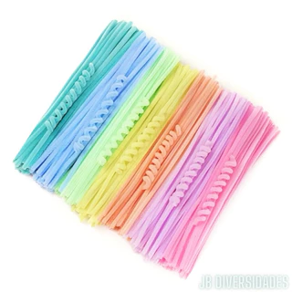 Kit 200 Haste de Chenille Candy limpador de cachimbo 30cm para artesanato Decoração