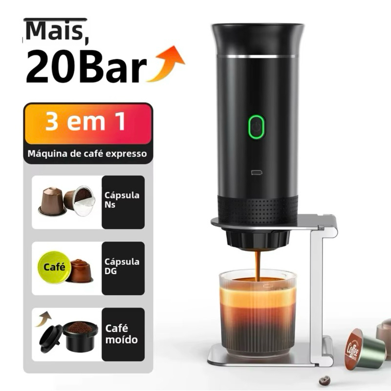 Cafeteira Elétrica Expresso Portátil 3 em 1 | Azak®