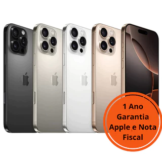 Iphone 16 Pro e Pro Max (256GB) e (128GB) 5G e Dual E-Sim Câmera e 48MP em Oferta na Shopee