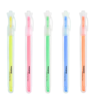 Canetas Marca Texto Maxprint Colorida Clear Cores Vibrantes kit 5 Unidades Escolar Juvenil em Oferta na Shopee