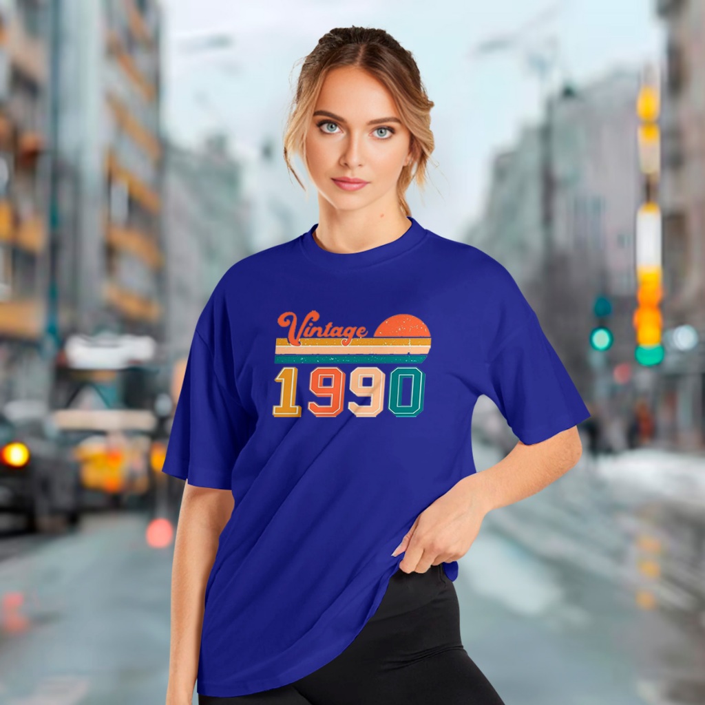 Camiseta Feminina Vintage 1990 T Shirt Retrô Anos 90 100% Algodão