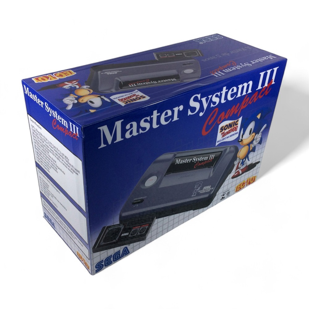 Caixa Vazia Sega Master System Compact3 Sonic Em Madeira Mdf