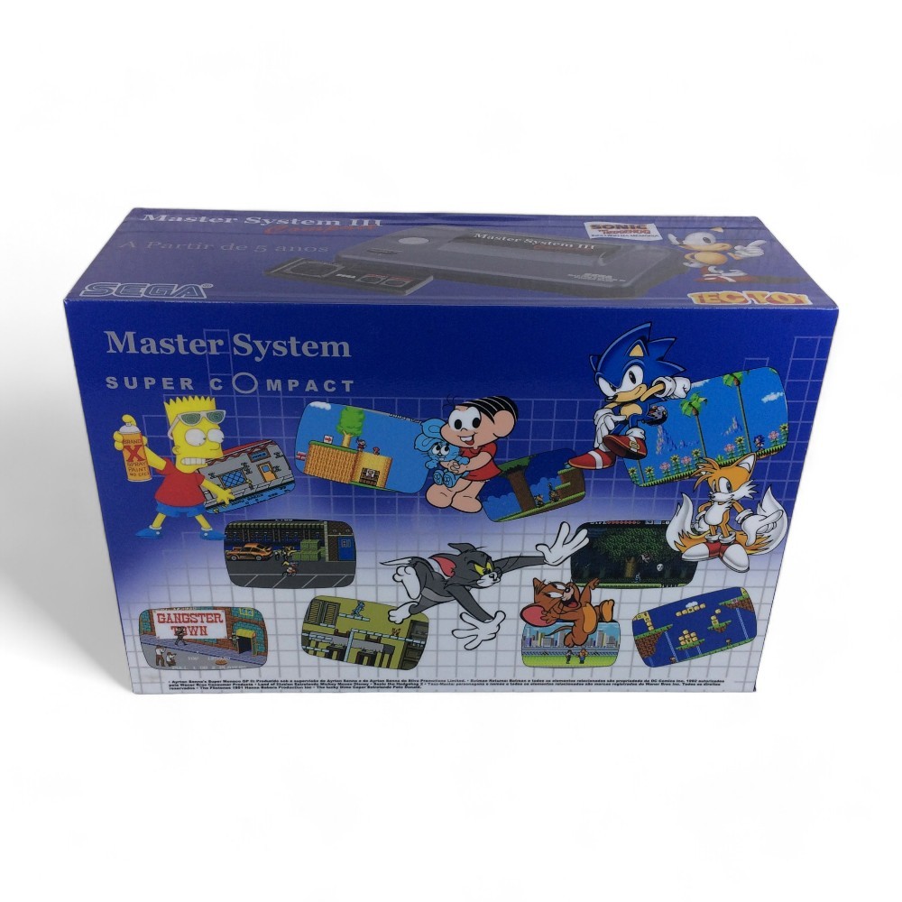 Caixa Vazia Sega Master System Compact3 Sonic Em Madeira Mdf