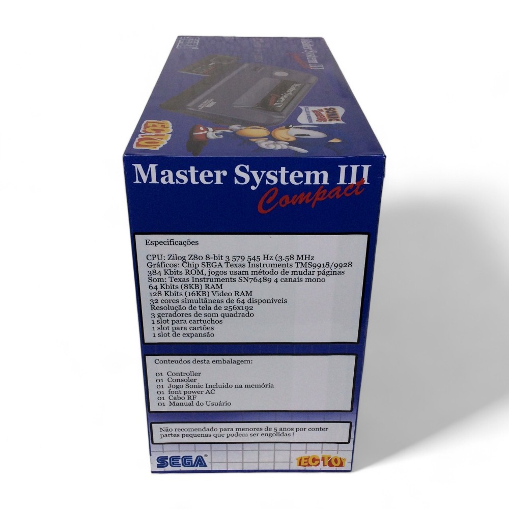Caixa Vazia Sega Master System Compact3 Sonic Em Madeira Mdf