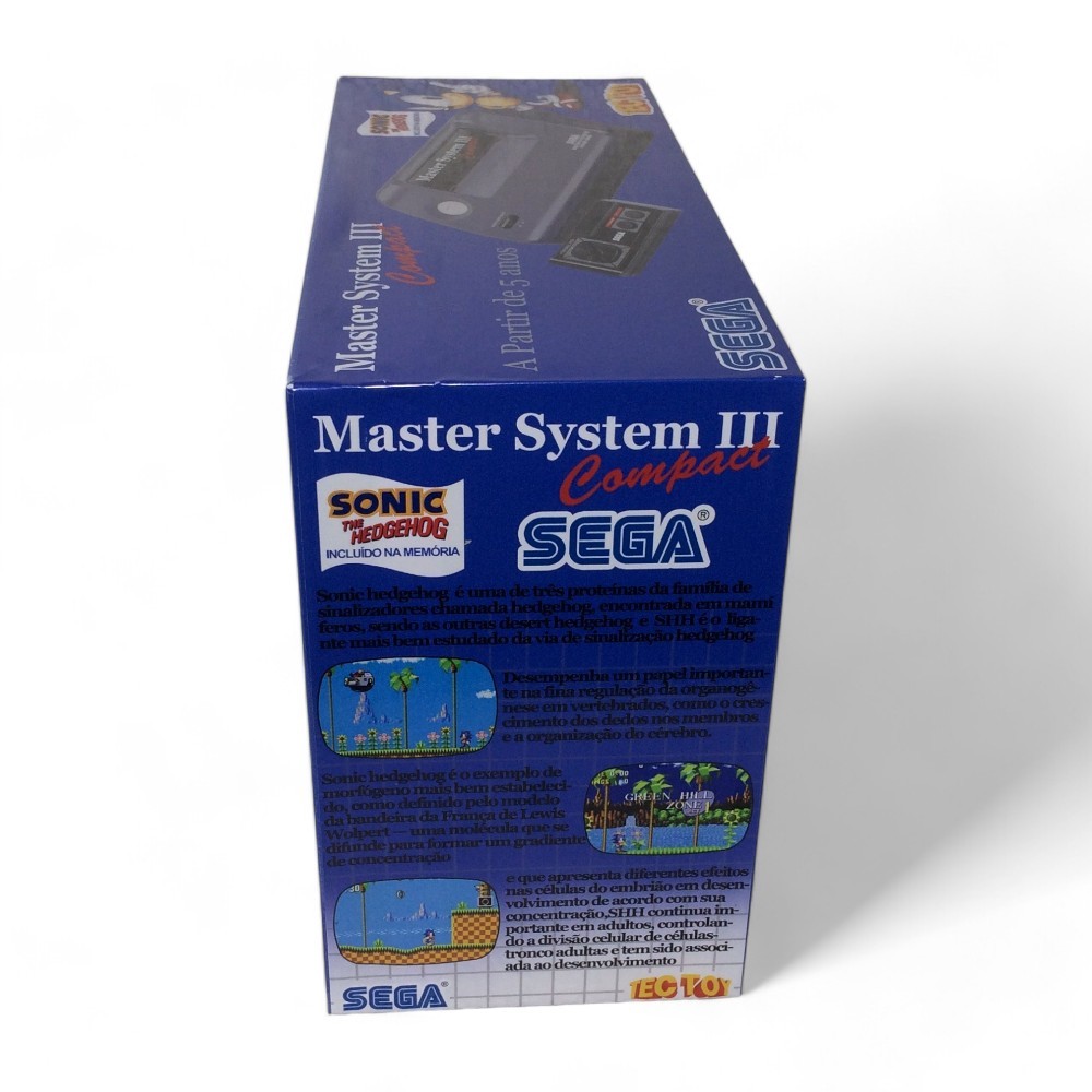 Caixa Vazia Sega Master System Compact3 Sonic Em Madeira Mdf