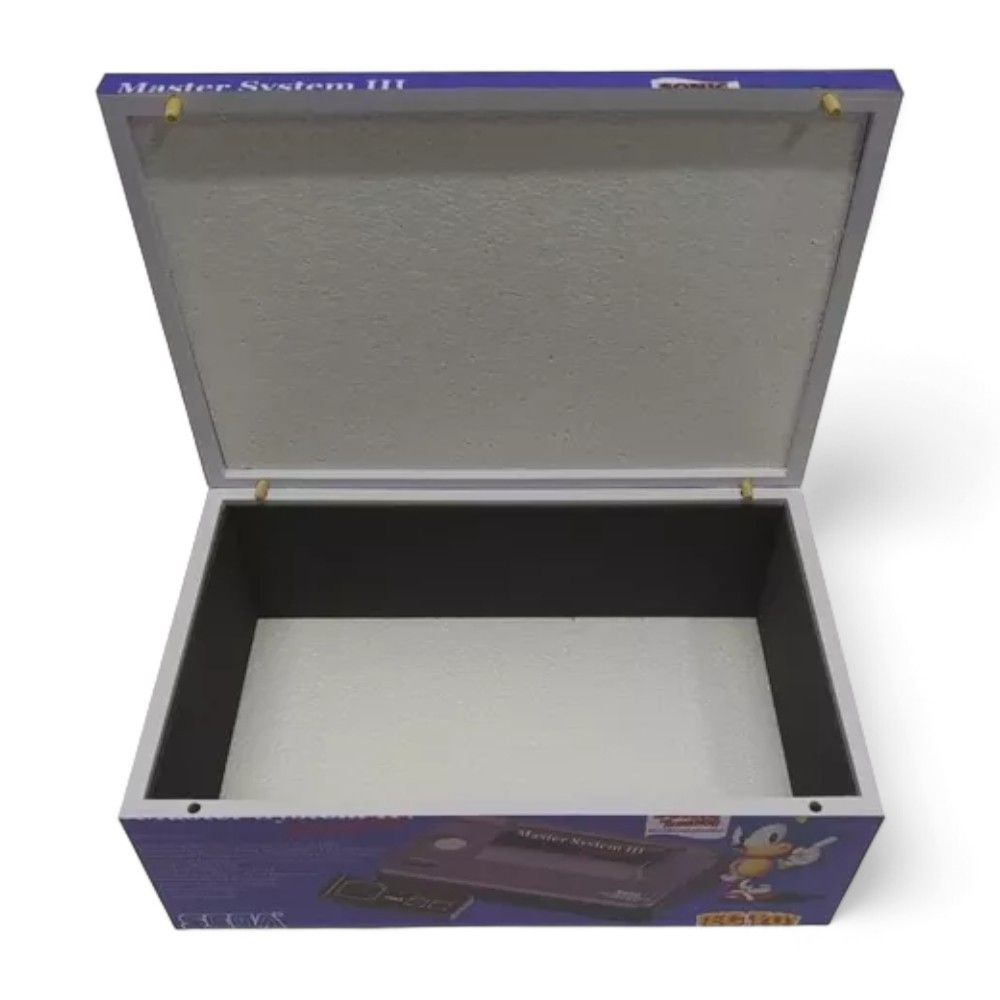 Caixa Vazia Sega Master System Compact3 Sonic Em Madeira Mdf