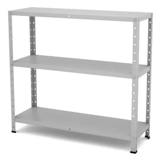Estante de Aço 40cm com 3 Bandejas Cinza Para Casa