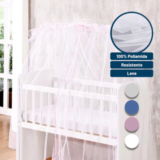 Mosquiteiro Para Berço Americano e Nacional Tela Mosqueteira Bebe Cortinado Rede Protetora De Tule