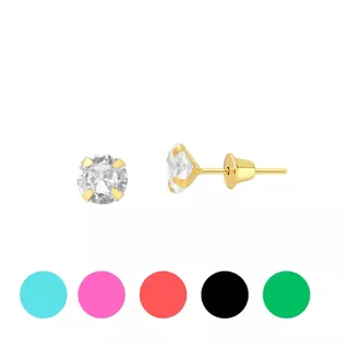 Brinco de Ouro 18k Redondo com 5mm | Aqua Joias em Oferta na Shopee