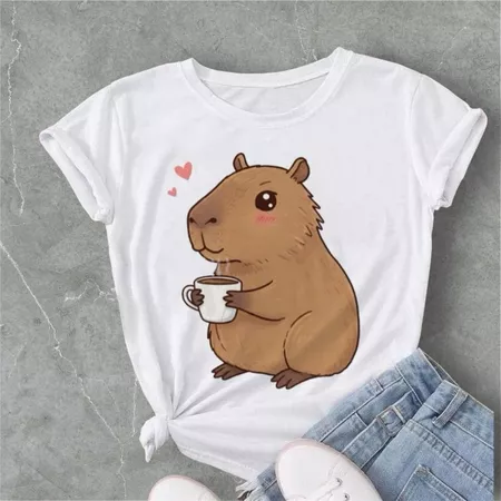 Camiseta capivara | estampa exclusiva e divertida | conforto e qualidade | m ao gg