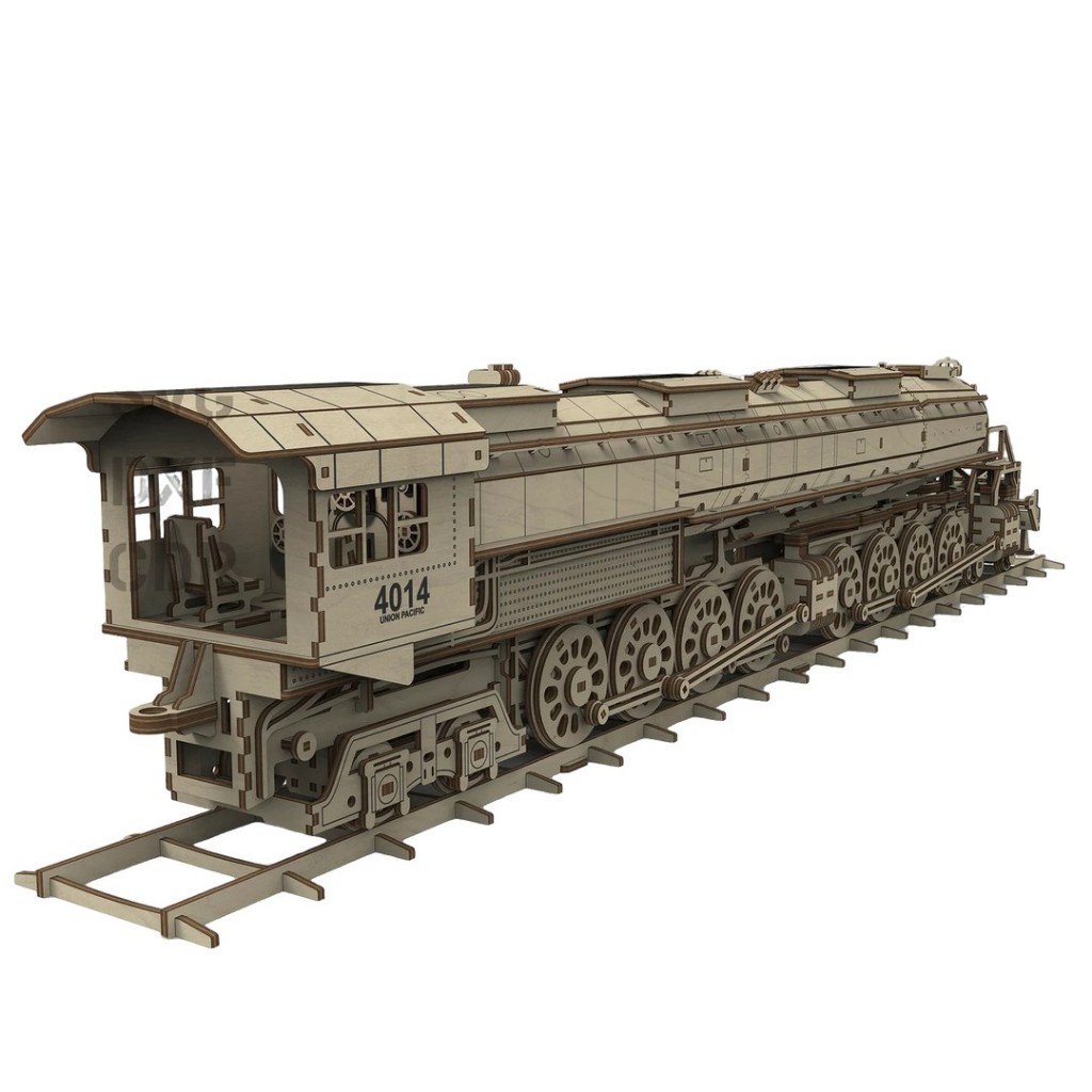 Mini Locomotiva a vapor Union Pacific Big Boy Quebra-Cabeça MDF