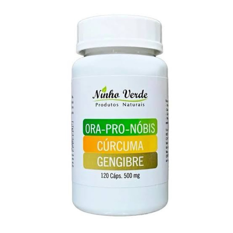 Ora Pro Nobis + Cúrcuma + Gengibre 120cps 500mg - Ninho Verd | Shopee ...