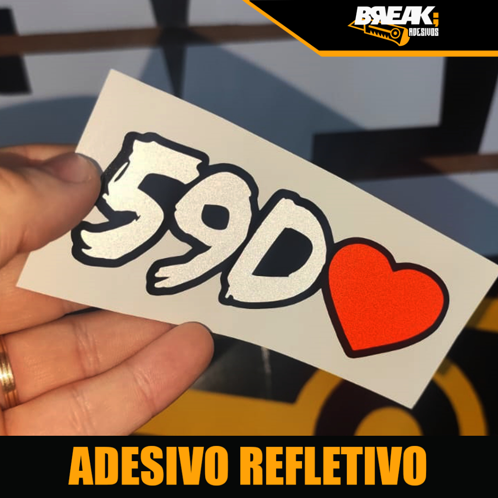 Adesivo 59d Coração Refletivo - Moto/Bike/Capacete | Shopee Brasil