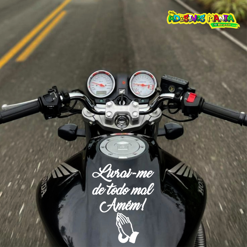 Adesivo Livrai-me De Todo Mal Amém! Carro Rebaixado Moto